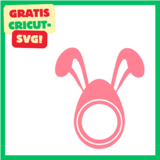 Cricut-kompatibel: Hase mit Kreis – Personalisierbare SVG Datei ★★★★☆