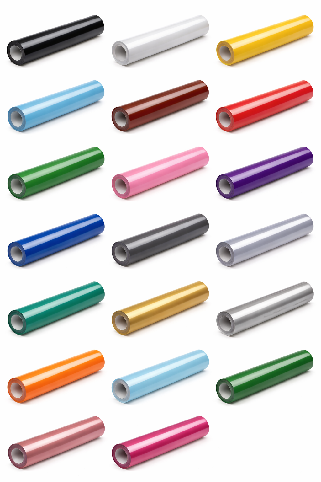Cricut-kompatibel Plotter Folien HTV 30,5 x 91 cm – 20er Set Flexfolie Bunt (18,2 m gesamt) – Bild 2