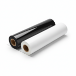 Cricut-kompatibel Plotter HTV Bügelfolie 30 cm x 30 m – 15 m Weiß + 15 m Schwarz PU Flexfolie für Textildruck
