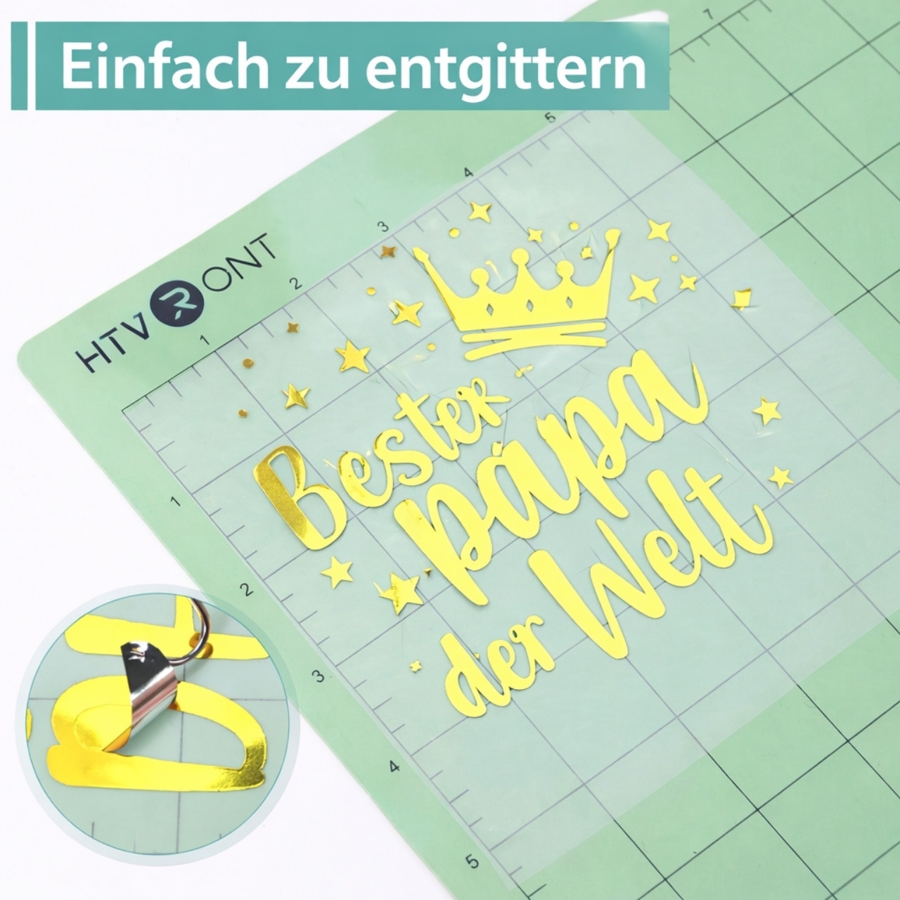 Cricut-kompatibel Plotter Folien Metallic Vinyl 30 x 300 cm – Permanente Klebefolie Rose Gold Spiegeloptik Rolle – Bild 3
