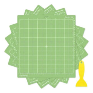 Cricut-kompatibel Plotter Schneidematten 30,5 × 30,5 cm – 5er Set StandardGrip (Grün)
