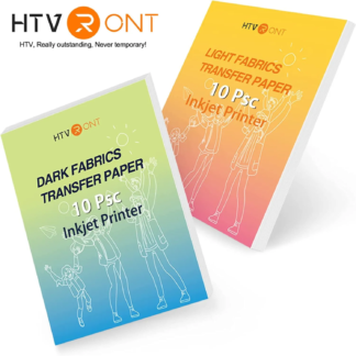 Cricut-kompatibel Plotter Transferpapier A4 – 20 Blatt für helle & dunkle Textilien (Inkjet)