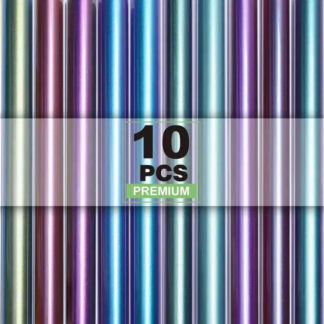 Silhouette-kompatibel Plotter Bügelfolie 30 × 30 cm – 10er Set Chamäleon HTV für Textildesigns