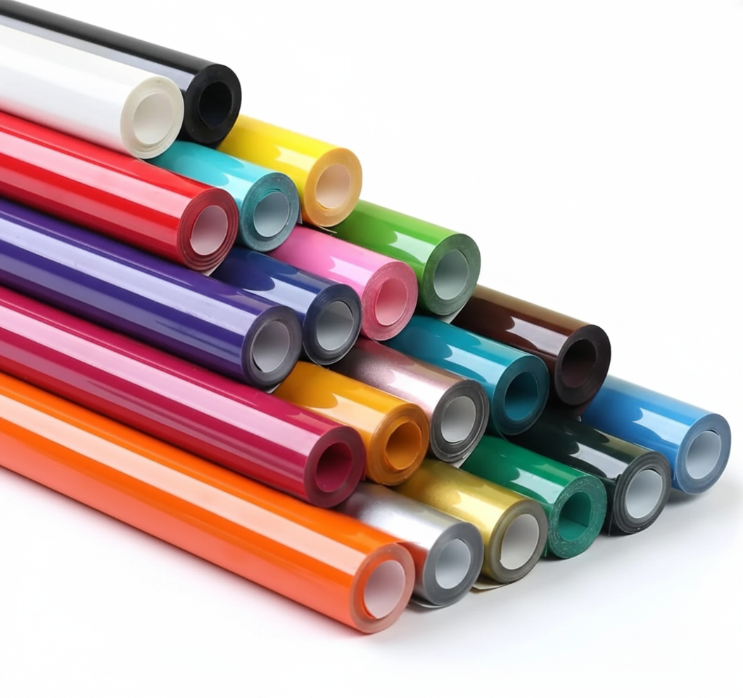 Cricut-kompatibel Plotter Folien HTV 30,5 x 91 cm – 20er Set Flexfolie Bunt (18,2 m gesamt)