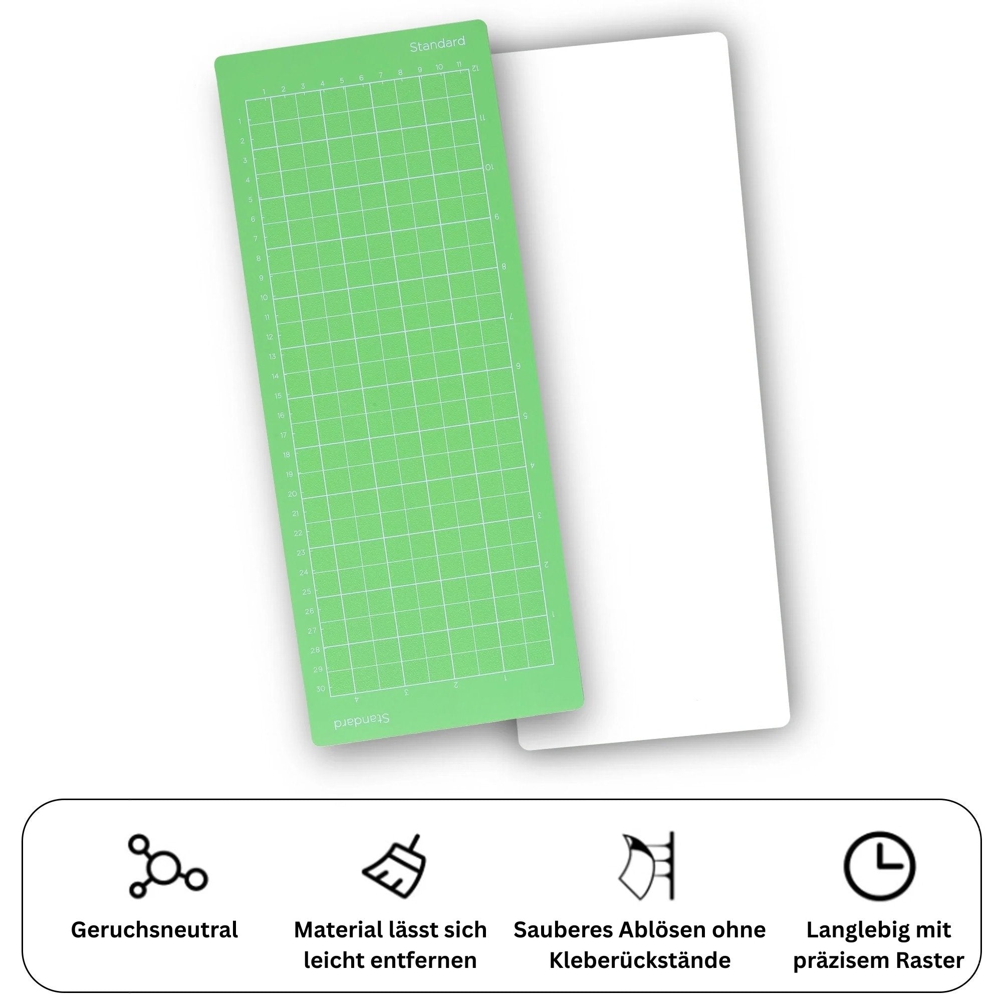 Cricut Joy kompatible Schneidematten 11,4 × 30,5 cm – Standard Grip 3er Set (Grün) – Bild 4