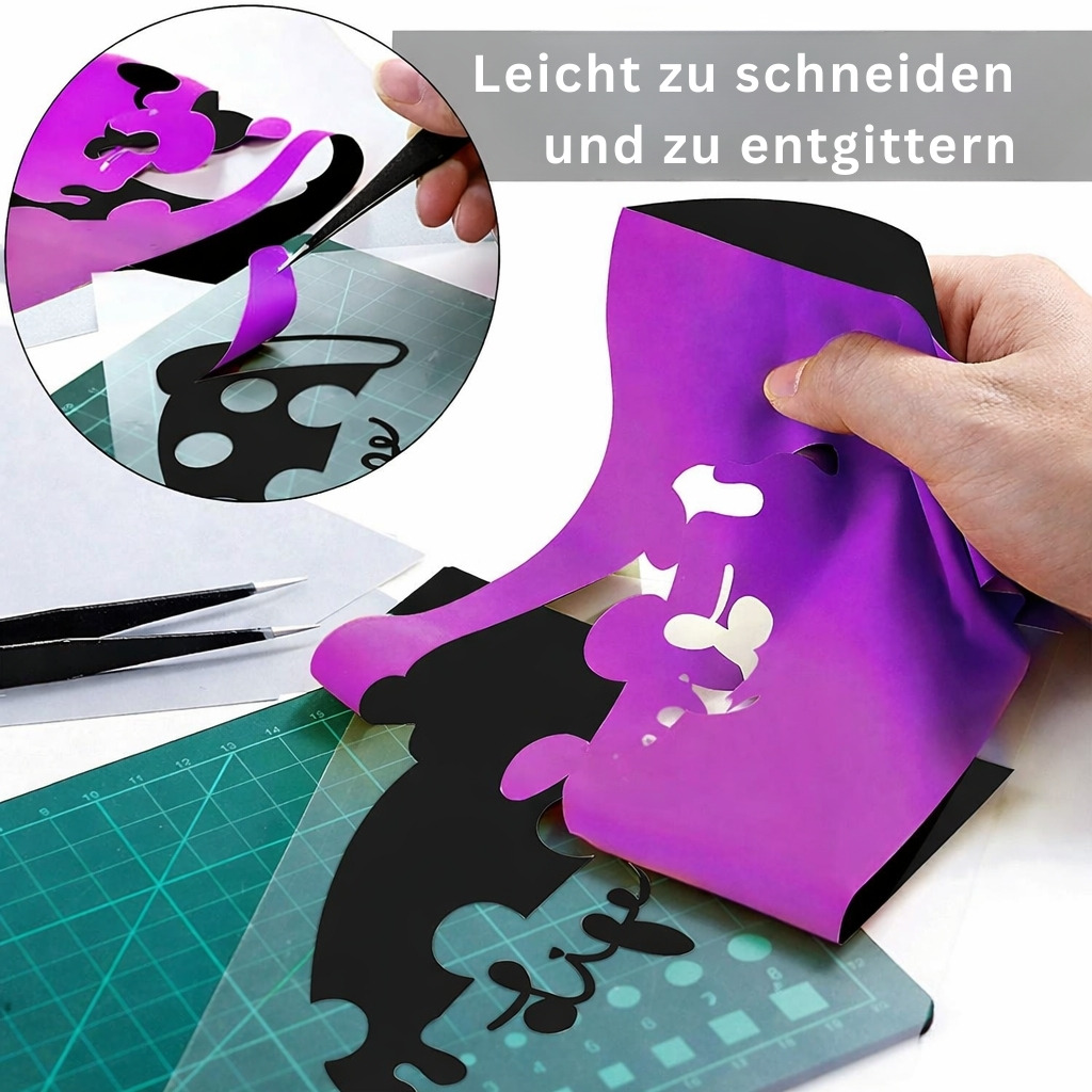 Cricut-kompatibel Plotter Chamäleon HTV 10 Bögen 30 x 30 cm – Farbwechsel Bügelfolie Set – Bild 2