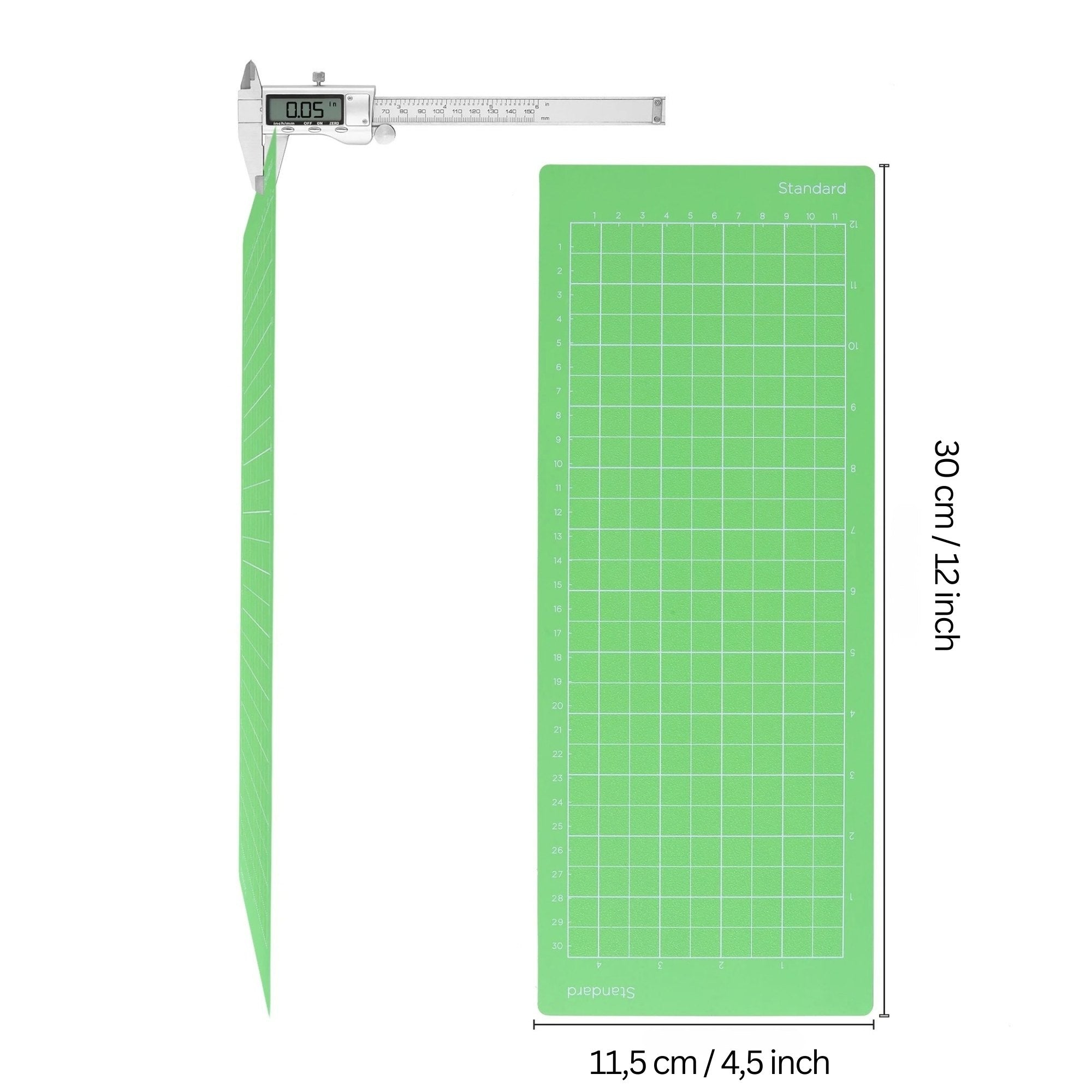Cricut Joy kompatible Schneidematten 11,4 × 30,5 cm – Standard Grip 3er Set (Grün) – Bild 2