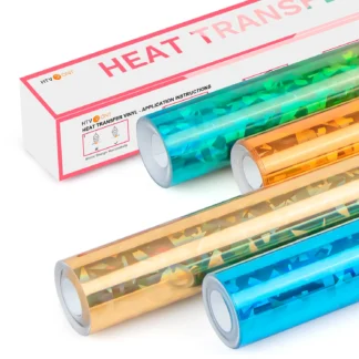 Cricut-kompatibel Plotter Farbverlauf HTV 30 x 150 cm – Regenbogen Bügelfolie für Textilien