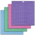 Cricut-kompatibel Plotter Schneidematten 4er Set 30 x 30 cm – LightGrip, StandardGrip, StrongGrip, FabricGrip
