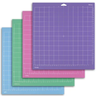 Cricut-kompatibel Plotter Schneidematten 4er Set 30 x 30 cm – LightGrip, StandardGrip, StrongGrip, FabricGrip