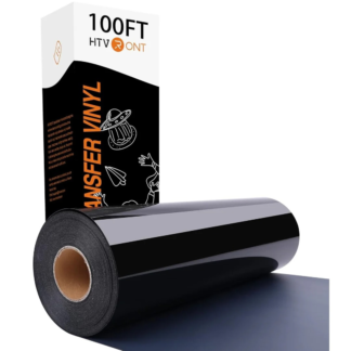 Cricut-kompatibel Plotter Folien HTV 30 x 3000 cm Schwarz – Flexfolie Rolle
