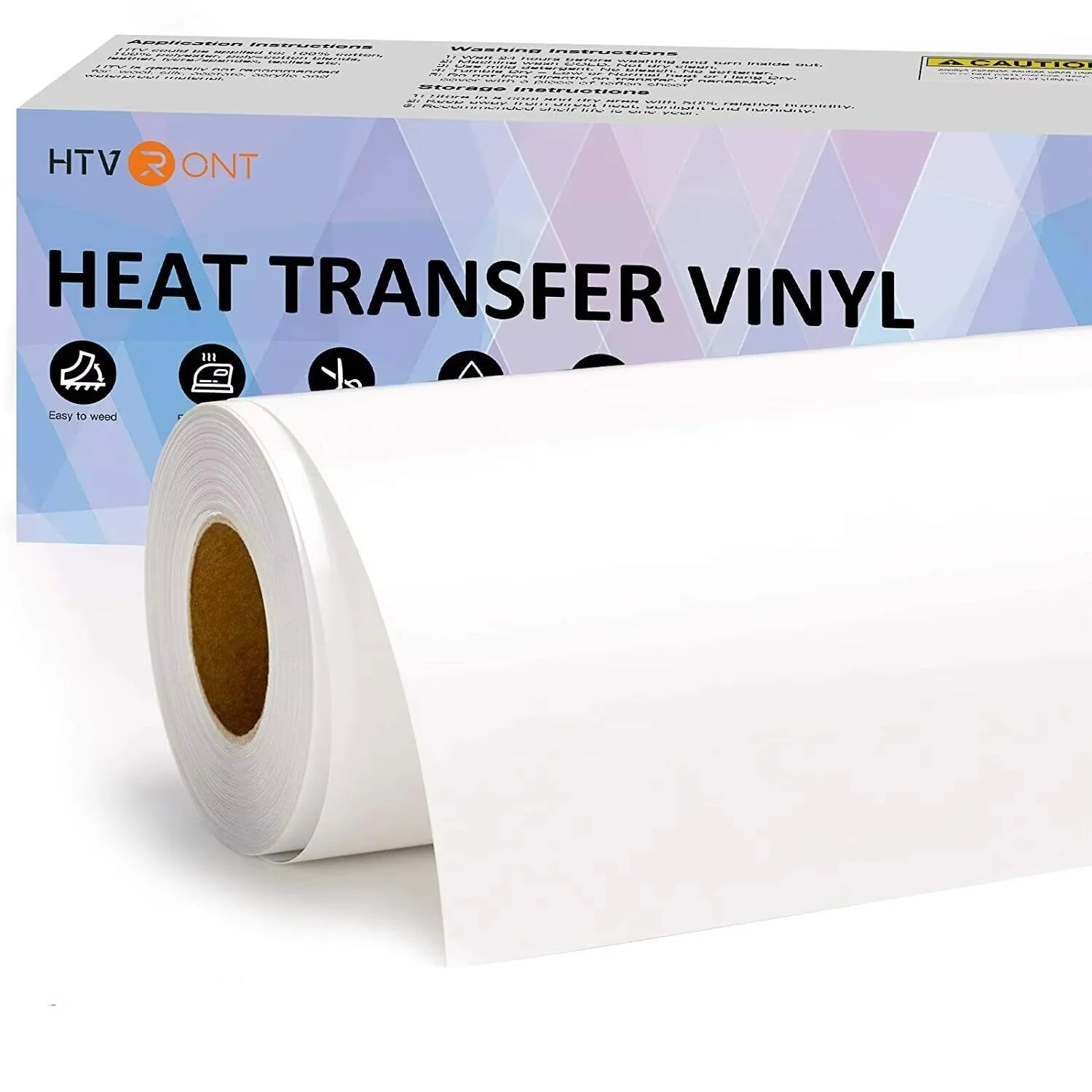 Cricut-kompatibel Plotter HTV Bügelfolie 30 cm x 30 m – 15 m Weiß + 15 m Schwarz PU Flexfolie für Textildruck – Bild 4