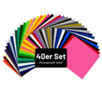 Cricut-kompatibel Plotter Folien Vinyl 30,5 x 30,5 cm – 40er Set Permanent Klebefolie mit 29 Farben