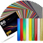 Cricut-kompatibel Plotter HTV Bügelfolie 80 Bögen 30 x 25 cm – 39 Farben Set für Textilien