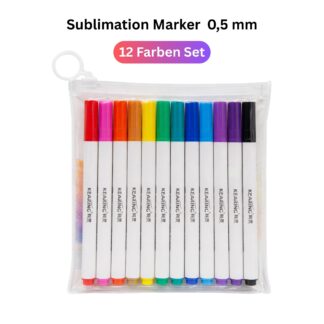 Cricut-kompatible Sublimation Marker 0,5 mm – 12 Farben Set für Plotter