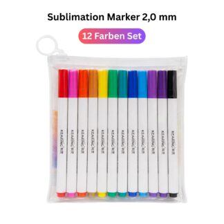 Cricut-kompatible Sublimation Marker 2,0 mm – 12 Farben Set für Plotter