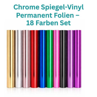 Cricut-kompatibel Plotter Spiegel-Vinyl Folien 30,5 × 30,5 cm – 18 Farben Metallic Set Permanent