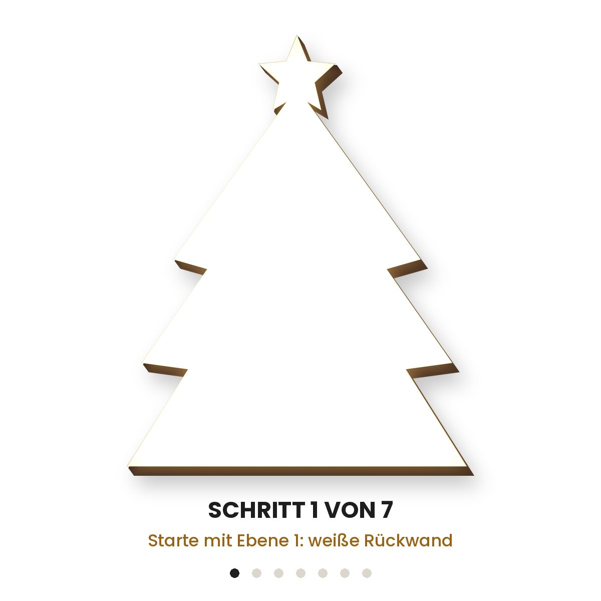 Weihnachtsbaum-Lichtbox – 3D Plotterdatei SVG für Cricut – Bild 2