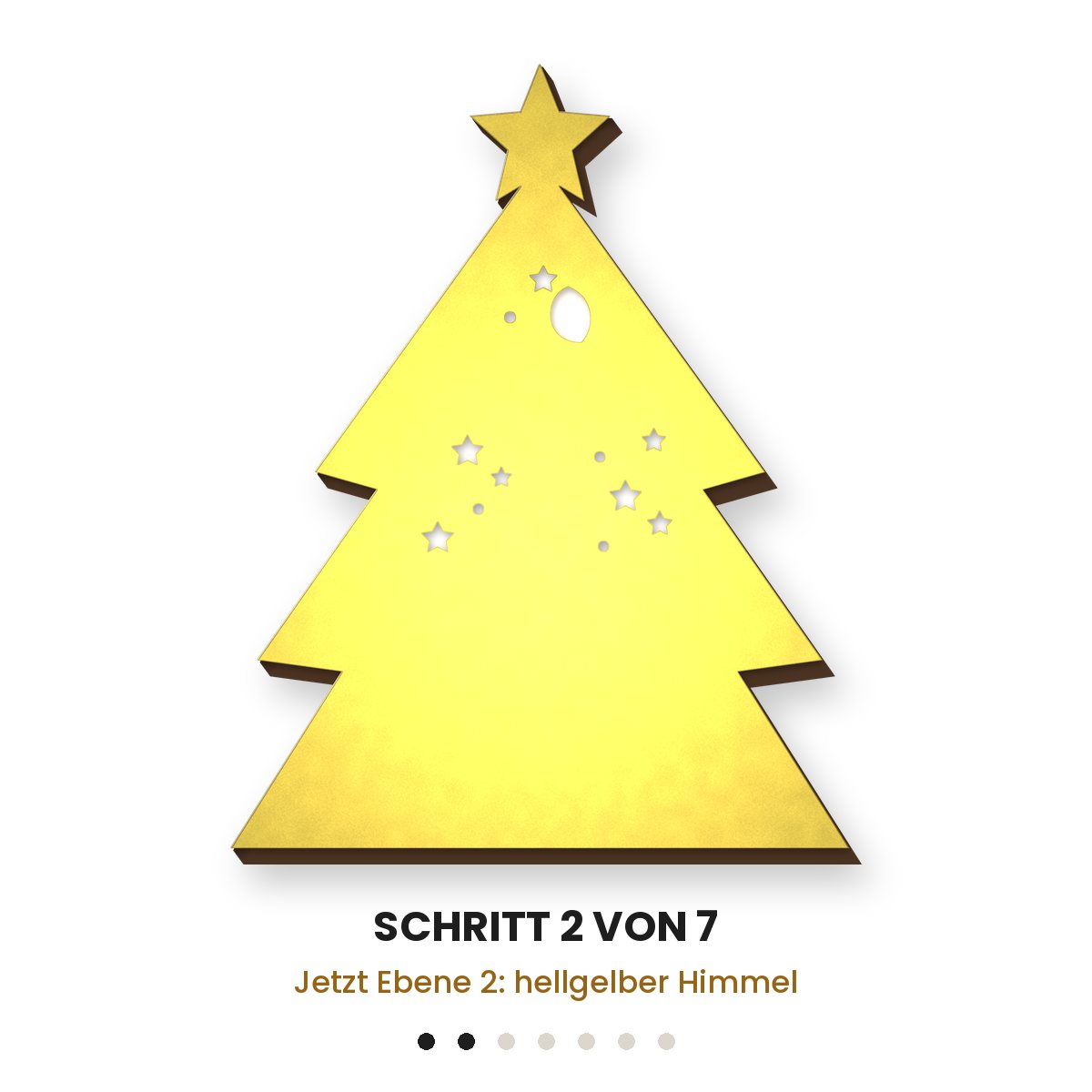 Weihnachtsbaum-Lichtbox – 3D Plotterdatei SVG für Cricut – Bild 3